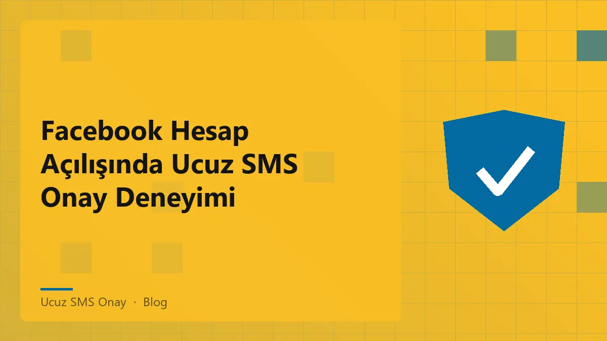 Ucuz SMS Onay ile Facebook hesap açılışı için görsel