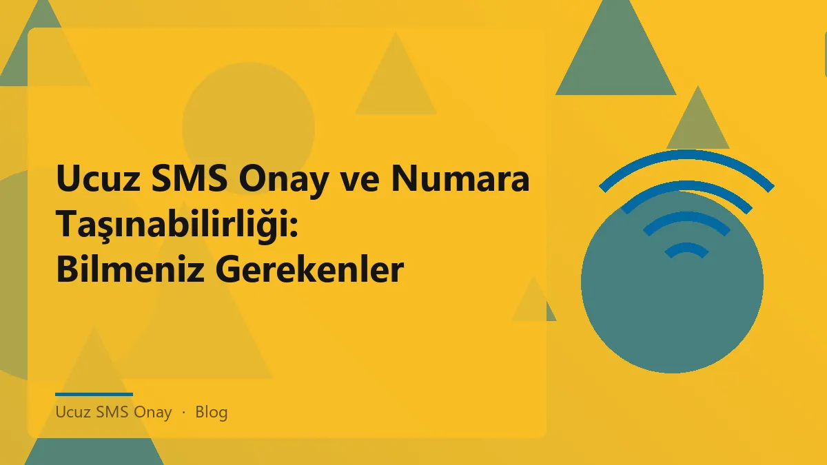 Ucuz SMS Onay hizmetinin taşınmış numara doğrulama süreci
